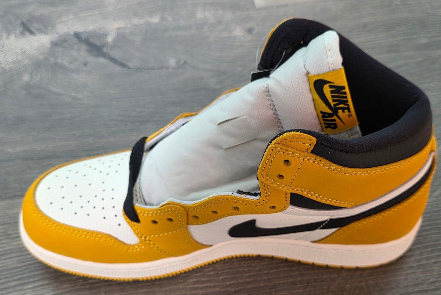 New Size 6.5Y Nike Air Jordan 1 Retro OG GS Yellow Ochre Black Sail FD1437 701
