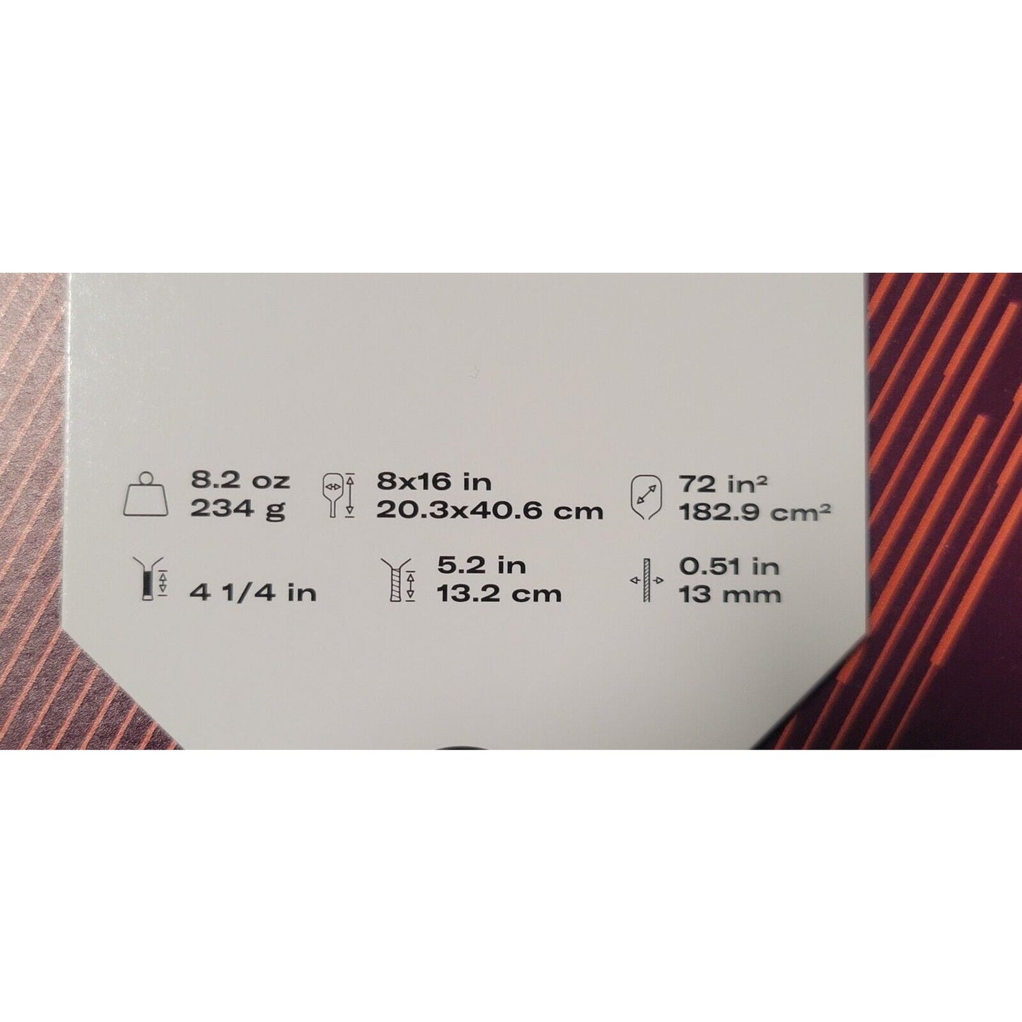 Wilson Fierce Team Traditional Pickleball Paddle Purple 16" 13mm 8.2oz