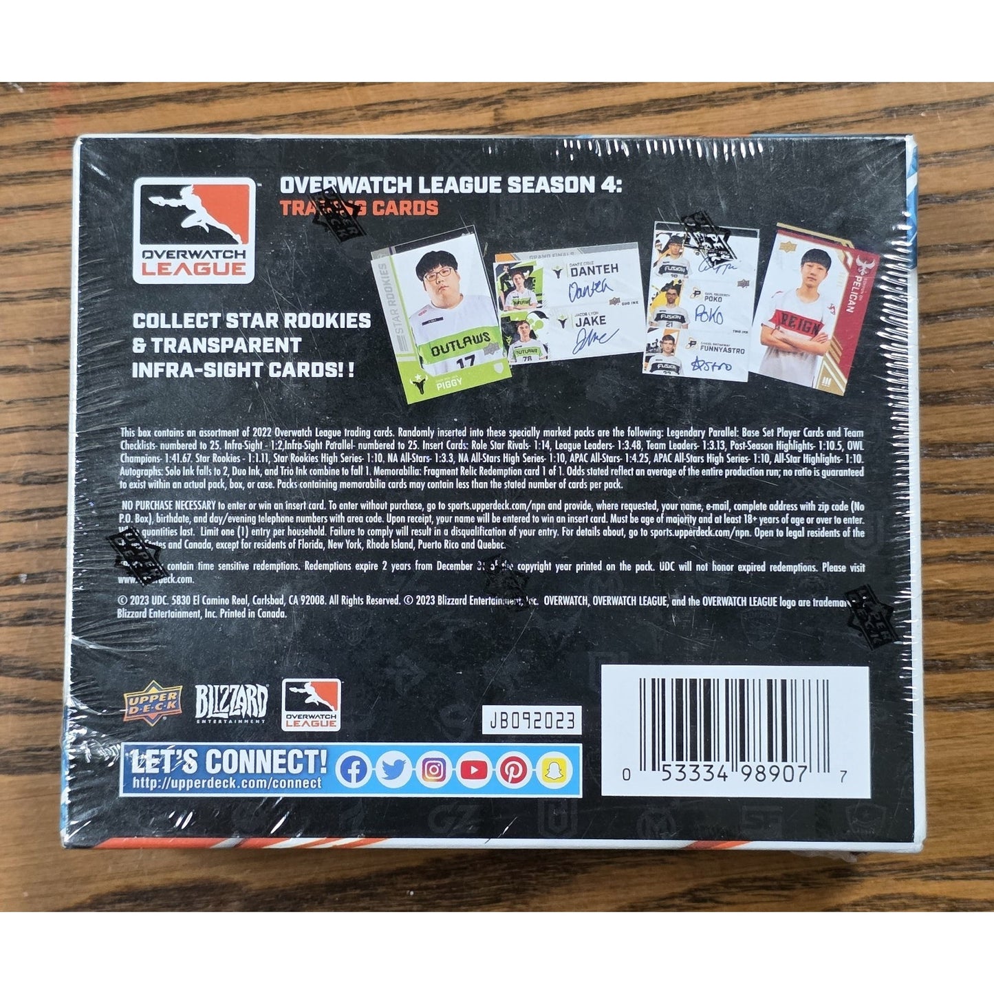 2023 Upper Deck Overwatch League Season 4 Hobby Box 10 Packs Per Box
