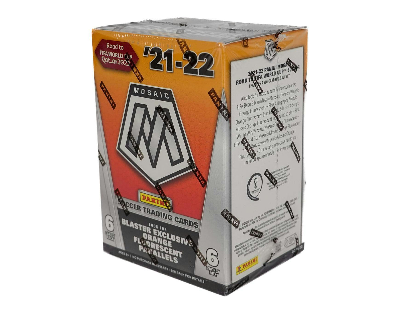 2021/22 Panini Mosaic Road to FIFA World Cup Soccer 6-Pack Blaster Box