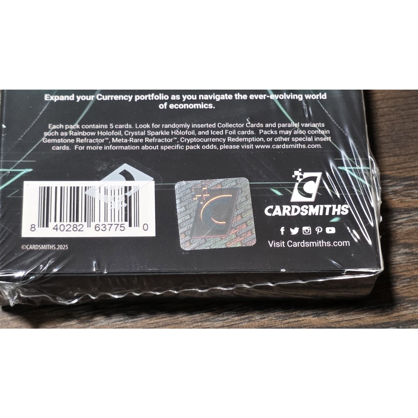 Cardsmiths Currency Series 5 Trading Card Box - 2 Packs Per Box 2025 Crypto