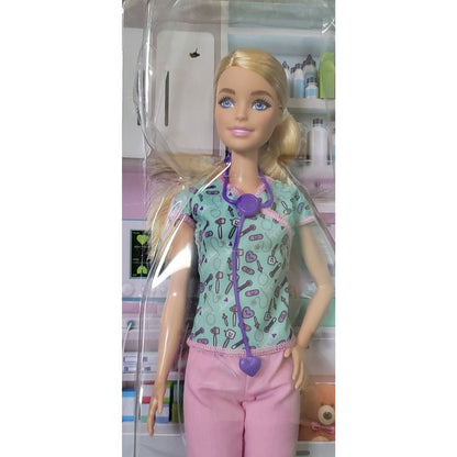 Barbie Mattel You Can Be Anything Nurse Career Doll with Stethoscope 12"