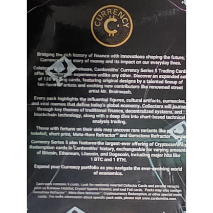 Cardsmiths Currency Series 5 Trading Card Box - 2 Packs Per Box 2025 Crypto