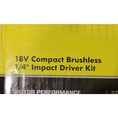 Ryobi One+ HP Brushless 18V Cordless 1/4" Impact Driver Kit PSBID01K