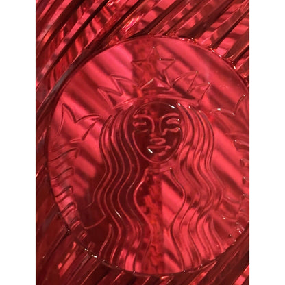 NEW Starbucks Christmas 2024 Red Swirl Stripe Venti Tumbler