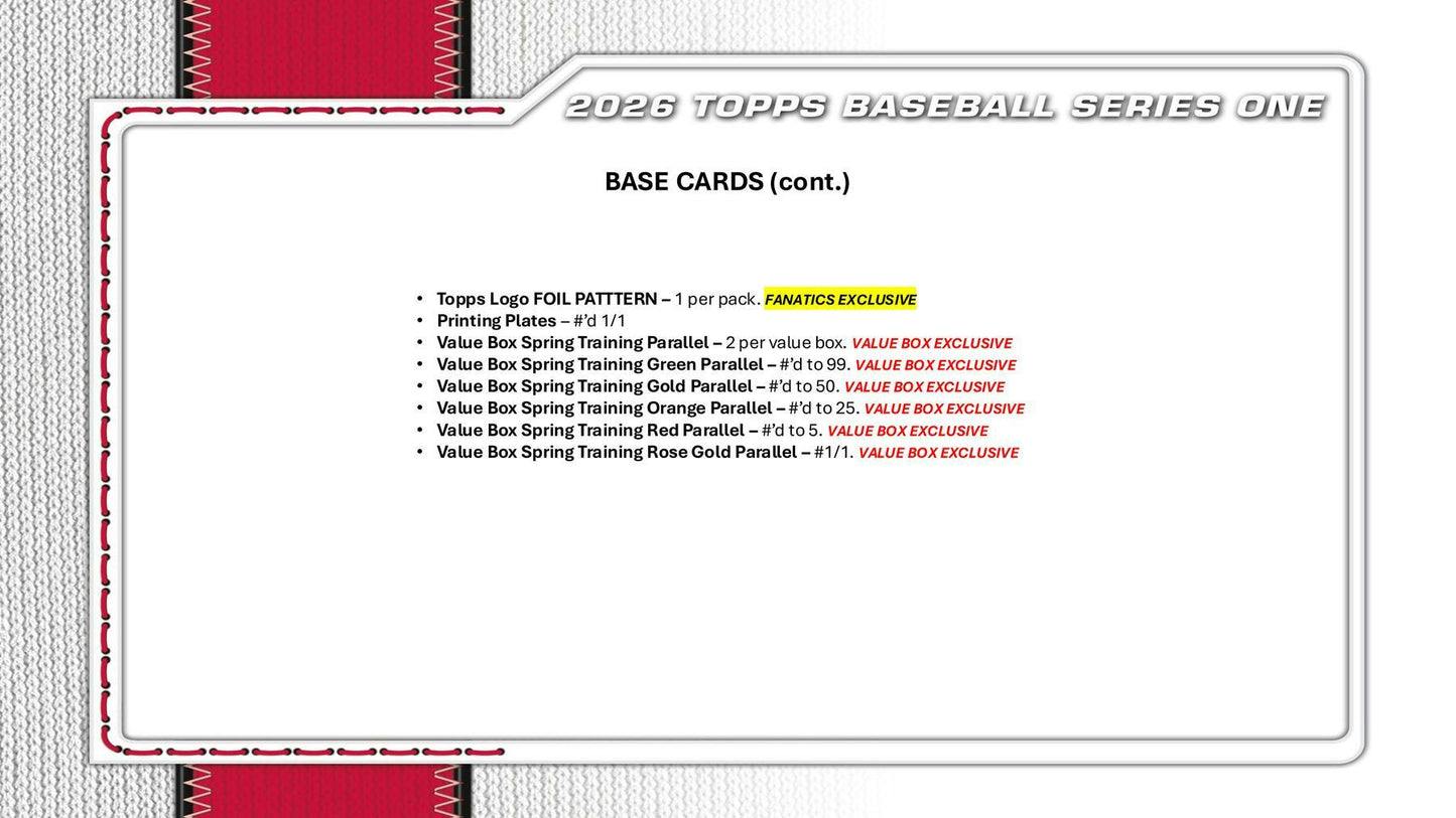 2026 Topps Series 1 Baseball Hanger Box