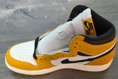 New Size 6.5Y Nike Air Jordan 1 Retro OG GS Yellow Ochre Black Sail FD1437 701