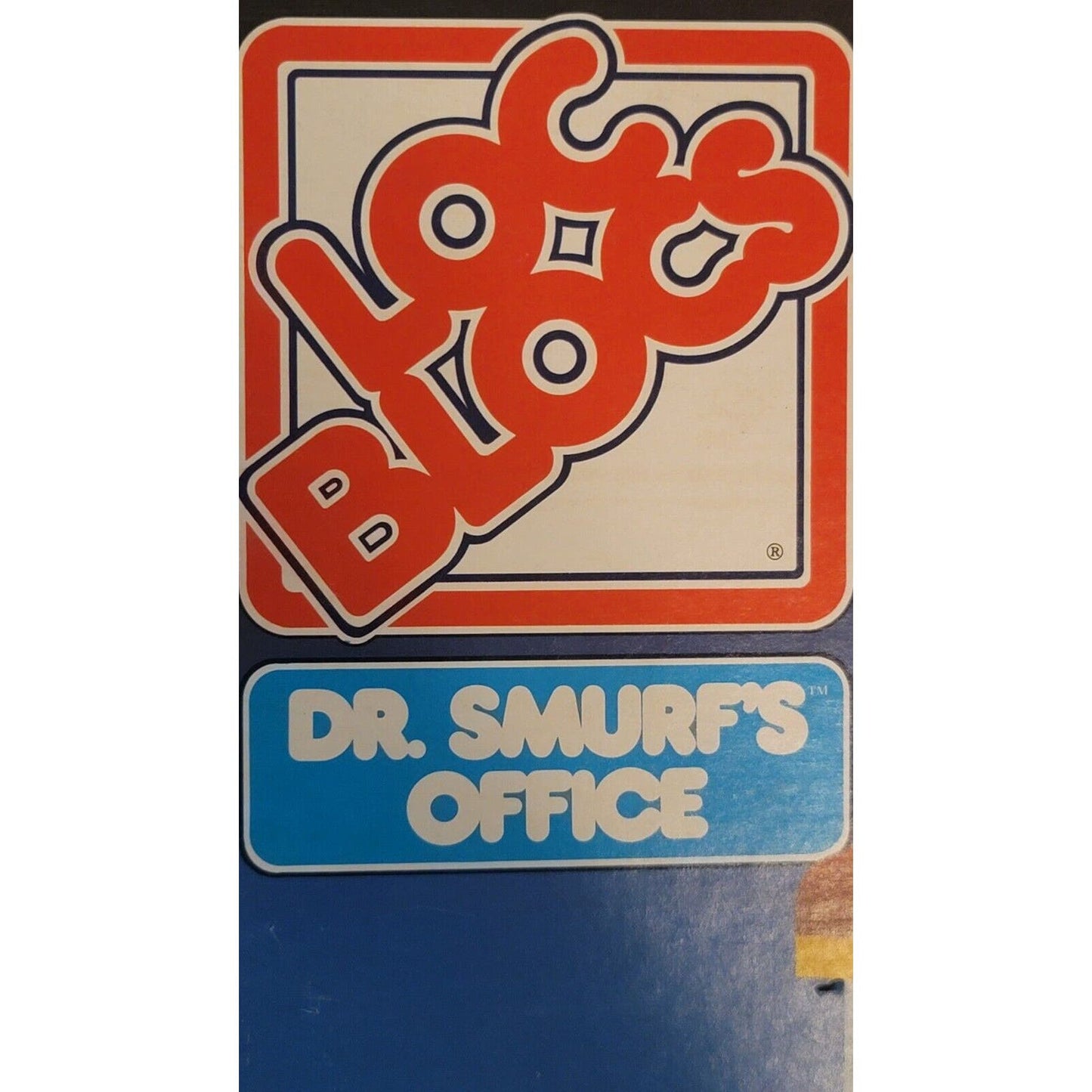 Vintage 1982 Loc Blocs Dr. Smurf's Office Incl. Figure, Missing 7 Pieces Entex