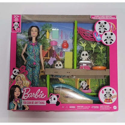 NEW Barbie Panda Care and Rescue Vet Doll Playset 2022 Mattel HKT77