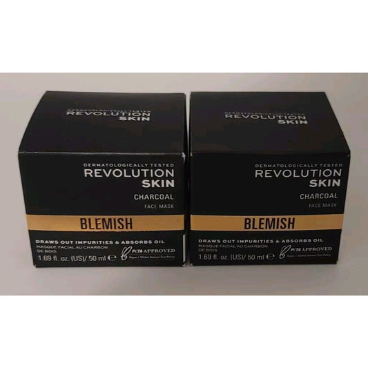 Revolution Skin Charcoal & Glycolic Acid Face Mask For Blemishes