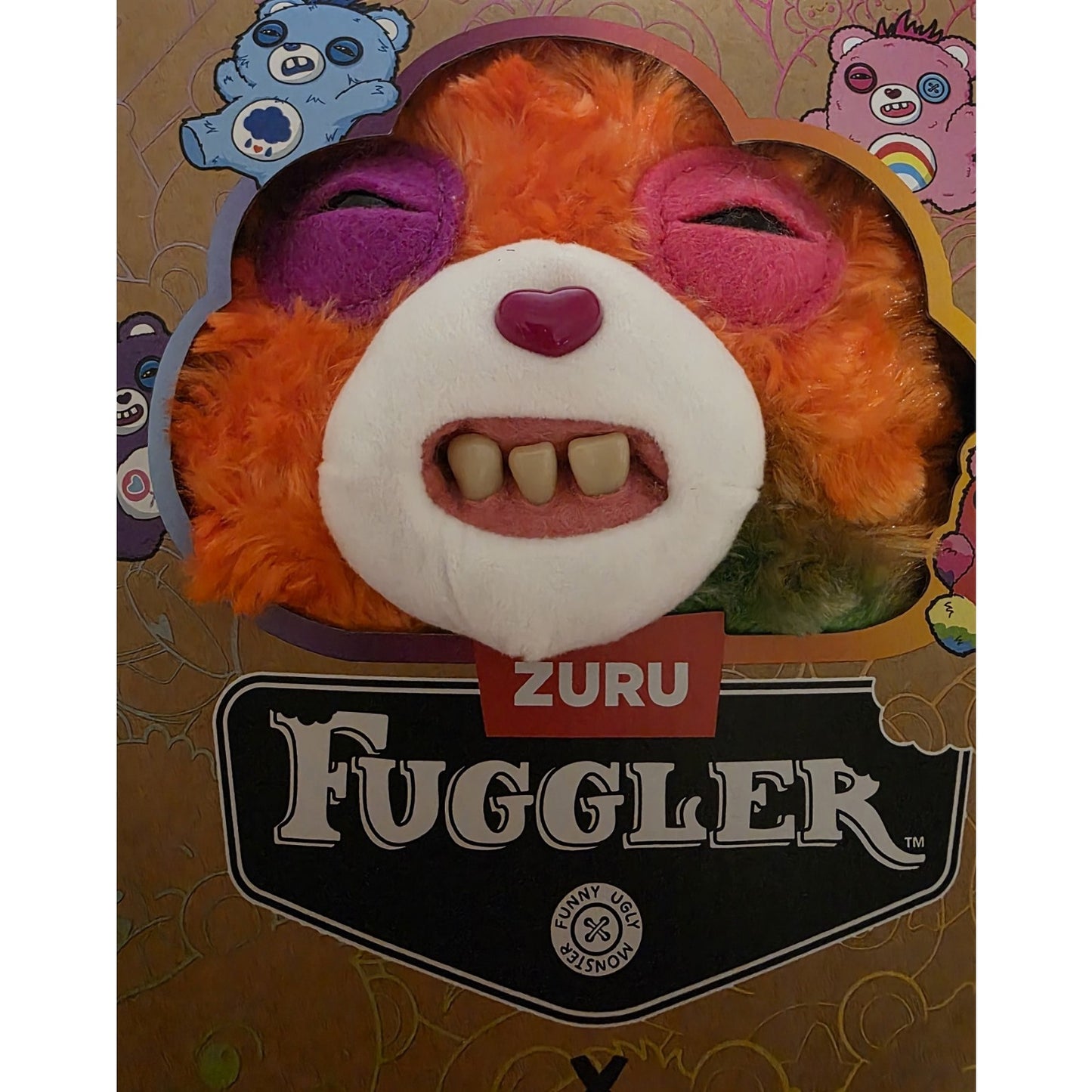 NIB Fuggler x Care Bears Togetherness Bear Funny Ugly Monsters Zuru 9 inches