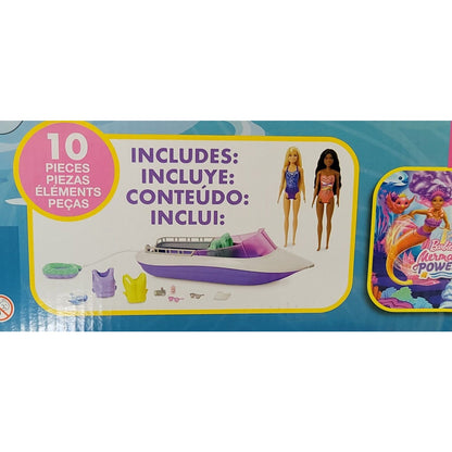 Barbie Mermaid Power Dolls & Boat Playset - Some Box Damage