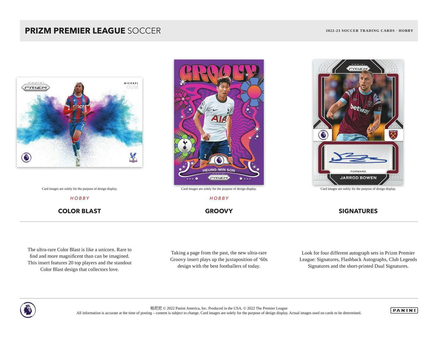 2022/23 Panini Prizm Premier League EPL Soccer Retail Box