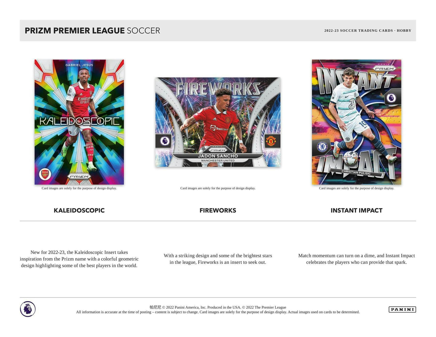 2022/23 Panini Prizm Premier League EPL Soccer Retail Box