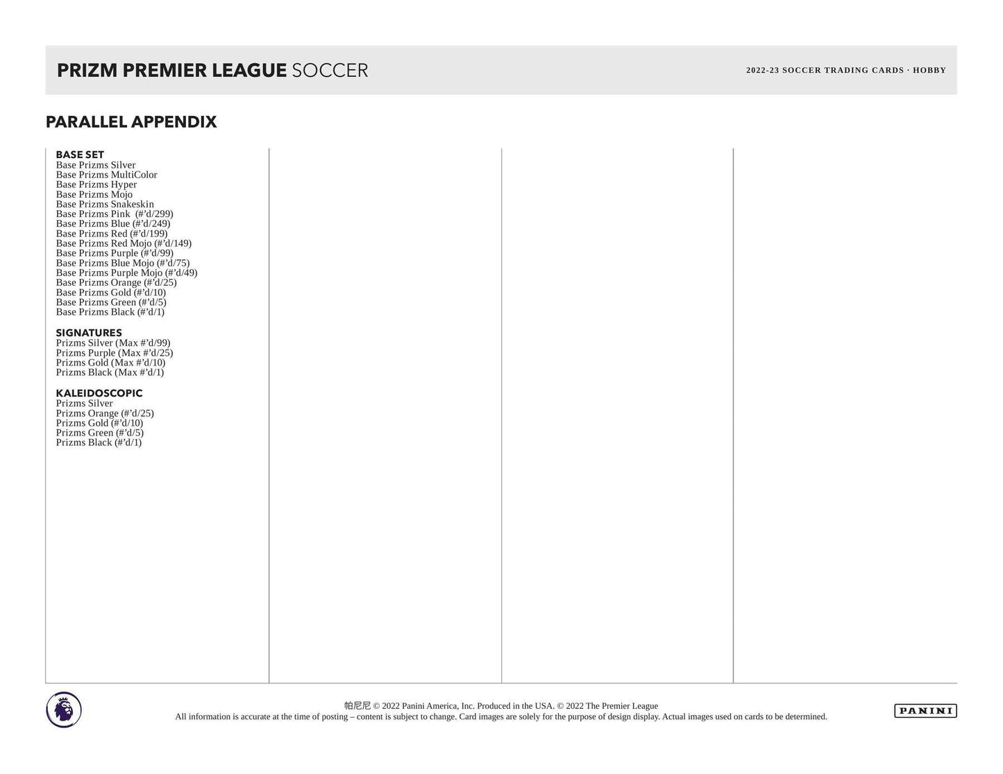 2022/23 Panini Prizm Premier League EPL Soccer Retail Box