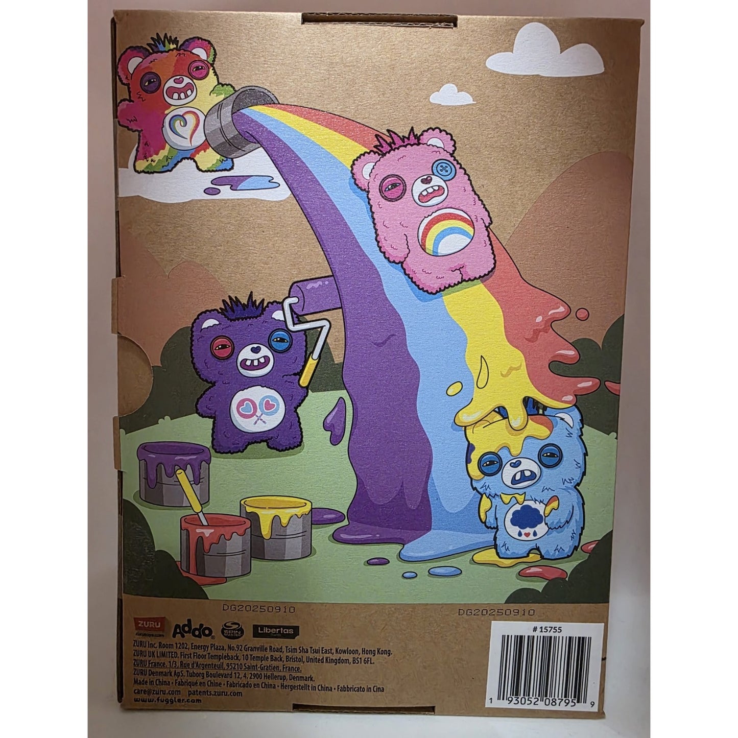 Zuru Fuggler Care Bears Share Bear Purple Funny Ugly Monster Plush Toy 9-Inch