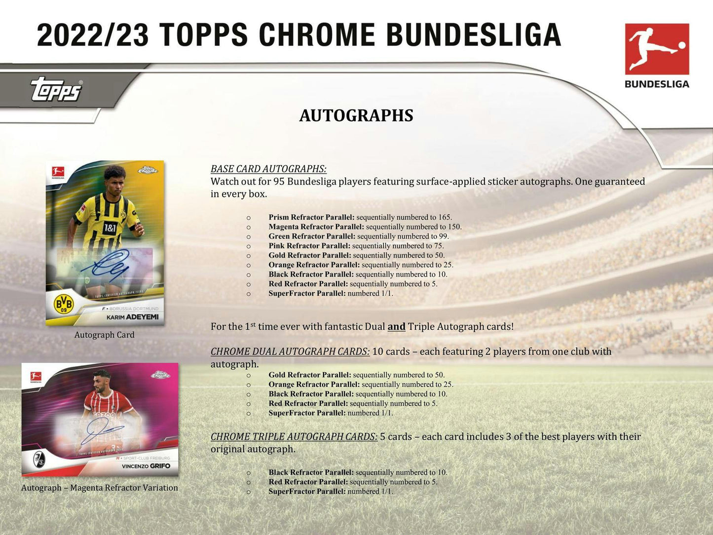 2022/23 Topps Chrome Bundesliga Soccer Hobby Box