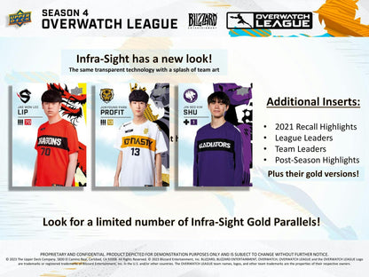 2023 Upper Deck Overwatch League Season 4 Hobby Box 10 Packs Per Box