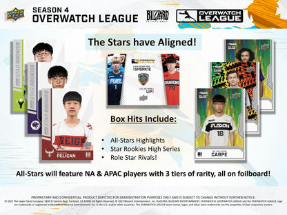 2023 Upper Deck Overwatch League Season 4 Hobby Box 10 Packs Per Box