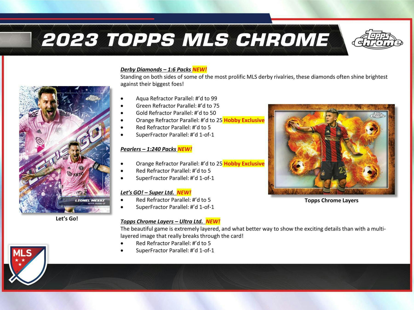 2023 Topps Chrome MLS Major League Soccer Hobby Box