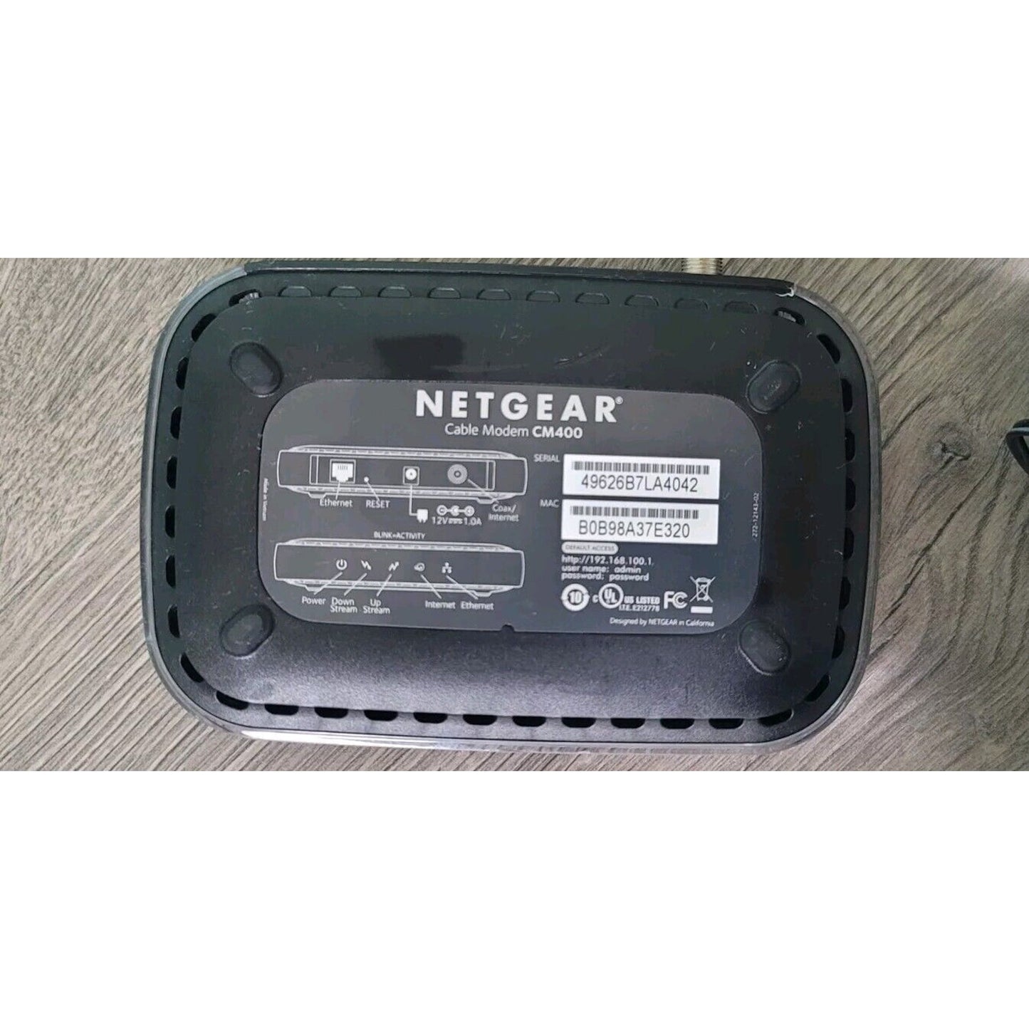 Netgear AC1750 Smart WiFi Router Model R6400 &High Speed Modem CM400