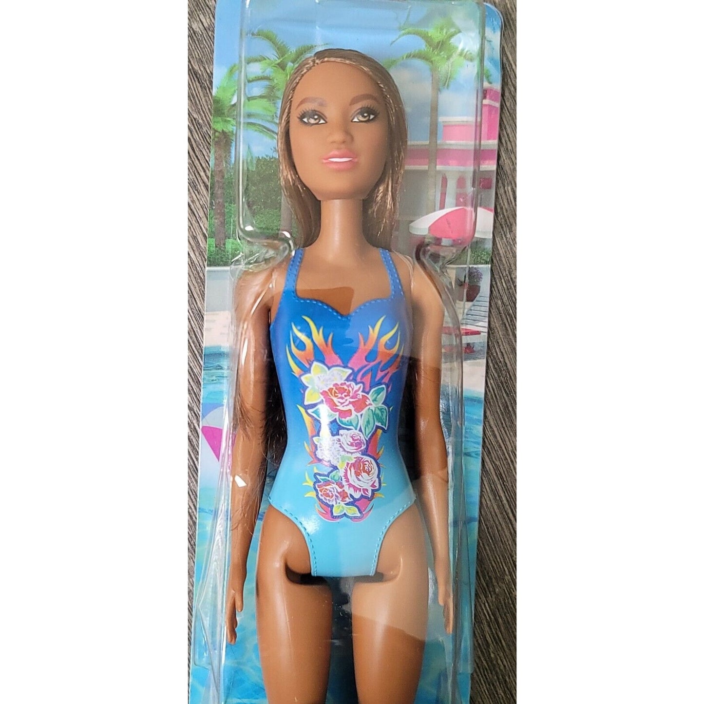 Barbie Beach Doll Lot Of 2 Purple Bathing Suit and Blue Bathing Suit