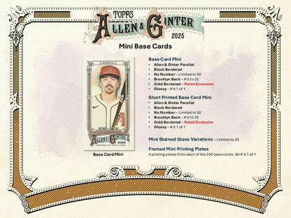 2025 Topps Allen & Ginter Baseball 8-Pack Blaster Box