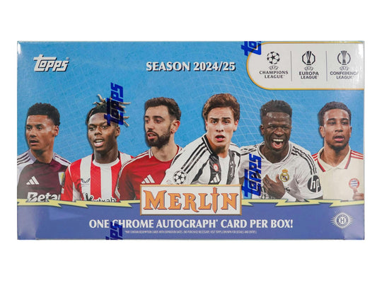 2024/25 Topps Chrome Merlin UEFA Club Competitions Soccer Hobby Box