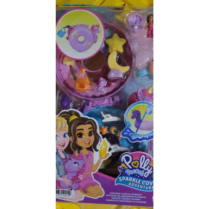 Polly Pocket Micro Doll Sparkle Cove Adventure Unicorn Floatie Damaged Box