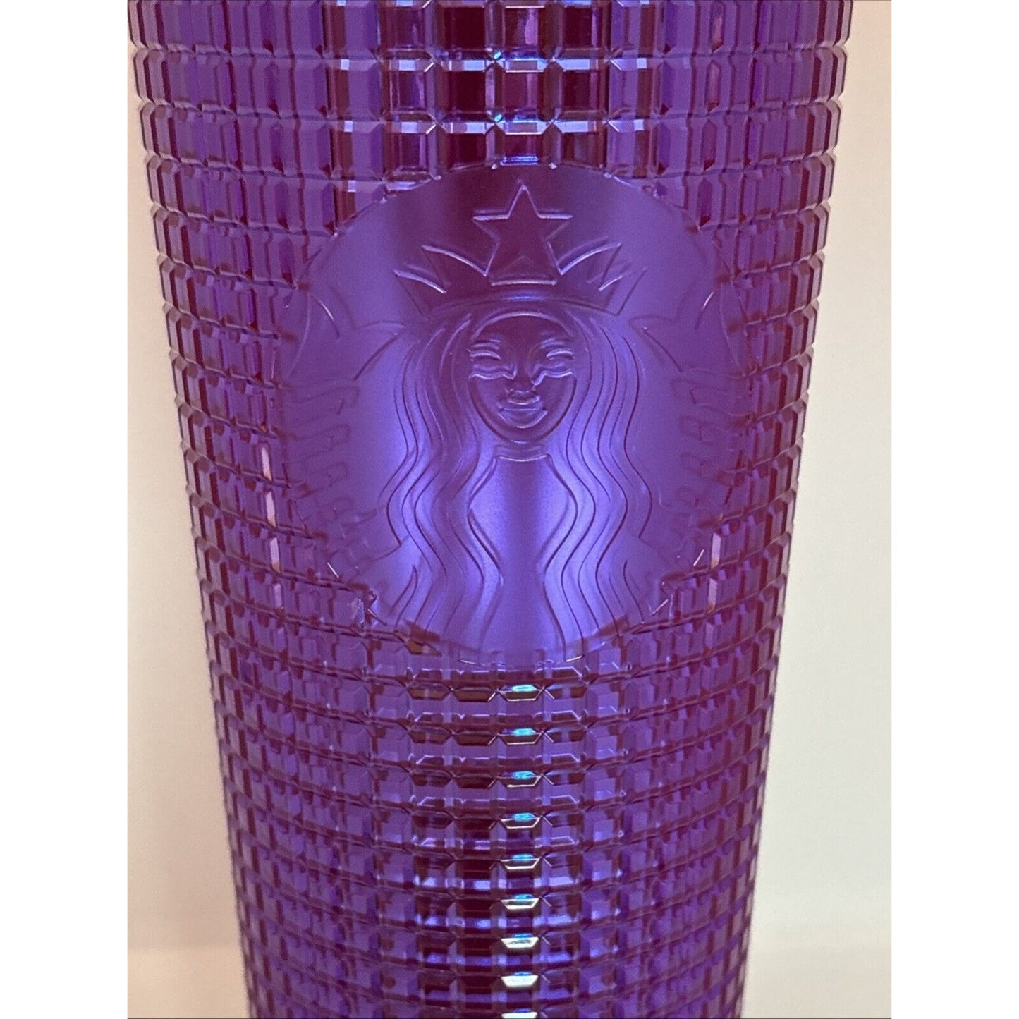 2024 Starbucks Summer Iridescent Deep Magenta Grid Venti Tumbler *NEW*