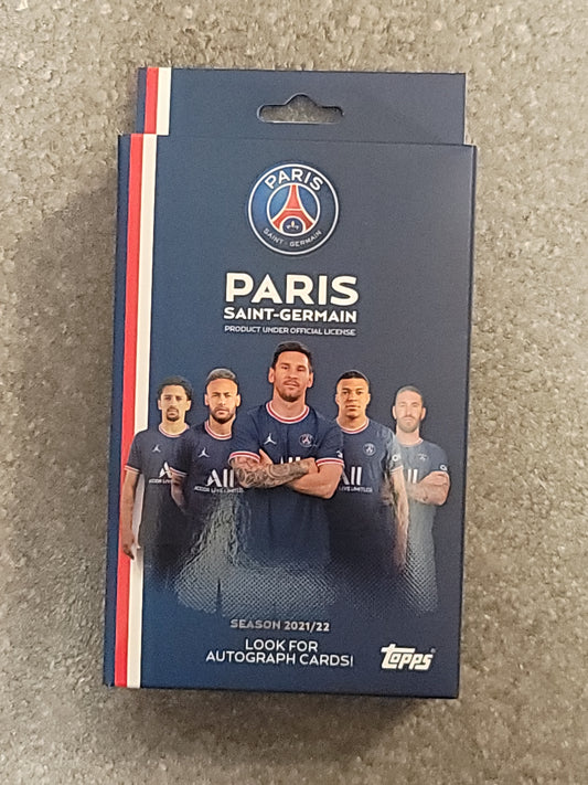 2021-22 Topps Paris Saint-Germain Team Set Hanger Box - MBAPPE LIONEL MESSI