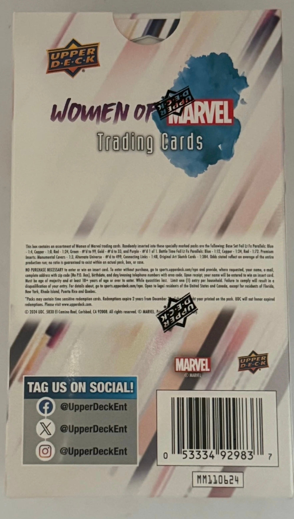 2024 Upper Deck Women of Marvel Sealed Box - 12 Packs per Box