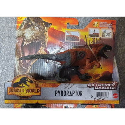 Jurassic World Pyroraptor & Atrociraptor Action Figures- Extreme Damage