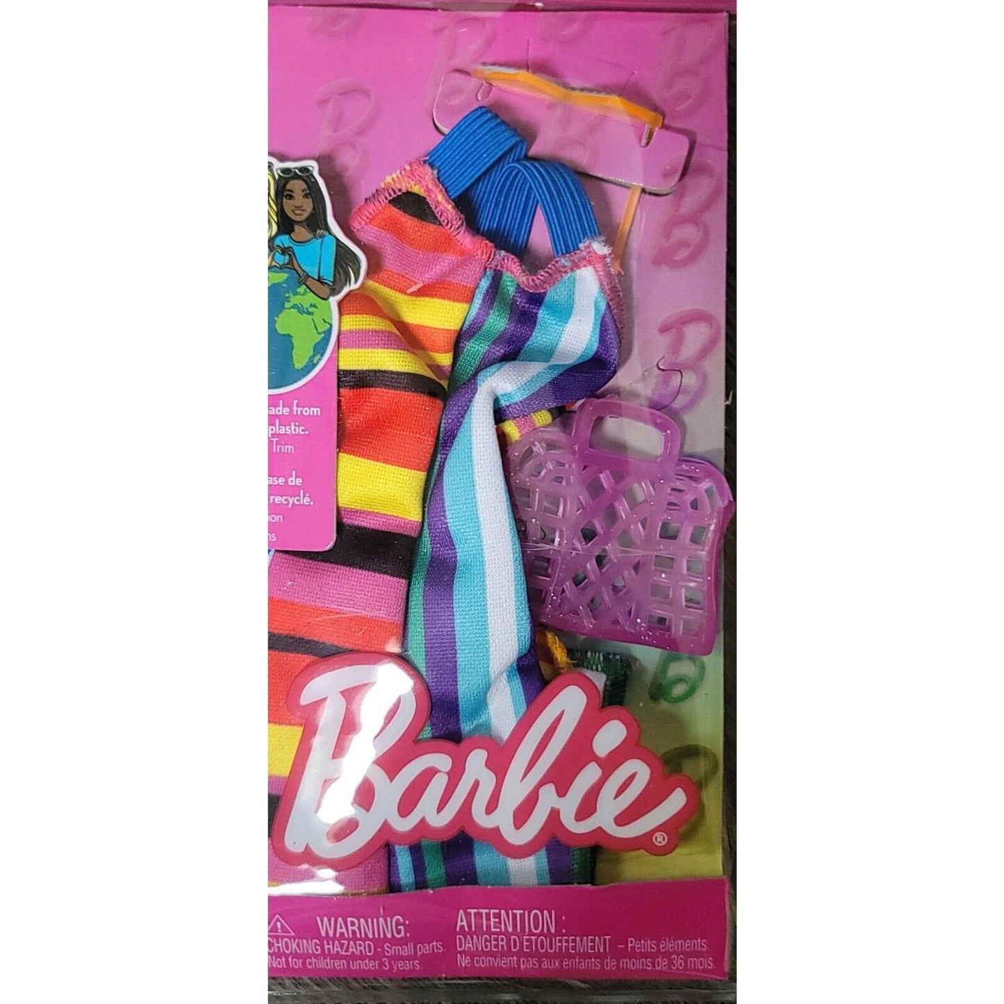 Barbie Fashionista Closet Pink Portable Carry Case With New Dress Set 2015