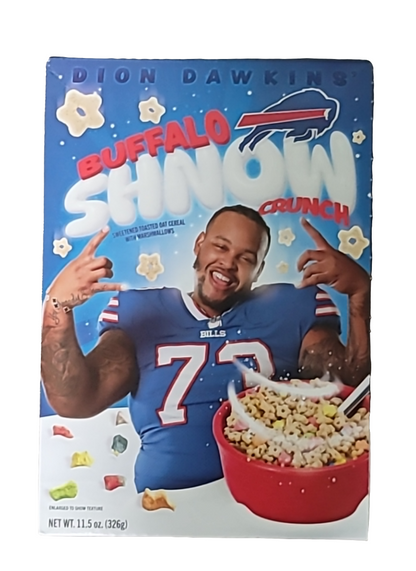 Buffalo Bills Dion Dawkins Buffalo Shnow Crunch Cereal 11.5oz