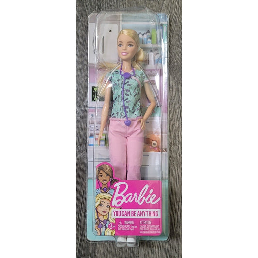 Barbie Mattel You Can Be Anything Nurse Career Doll with Stethoscope 12"