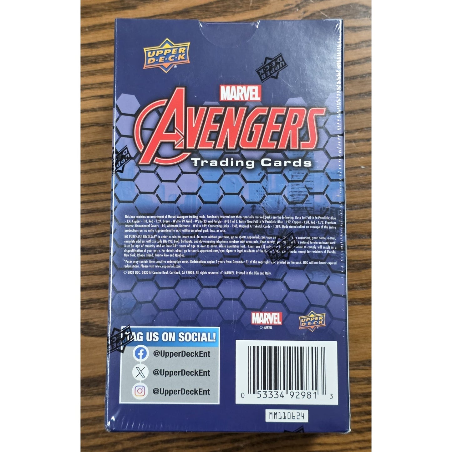 Marvel Avengers Upperdeck Exclusive Hobby Box 2024 Trading Cards