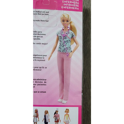 Barbie Mattel You Can Be Anything Nurse Career Doll with Stethoscope 12"