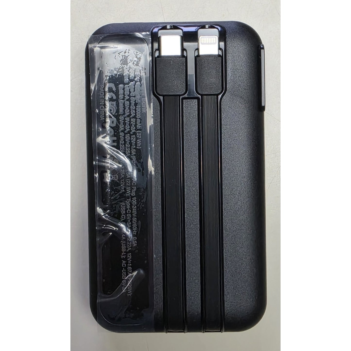 10000mAh Portable Power Bank with Built-in AC Plug & Multiple Output Ports
