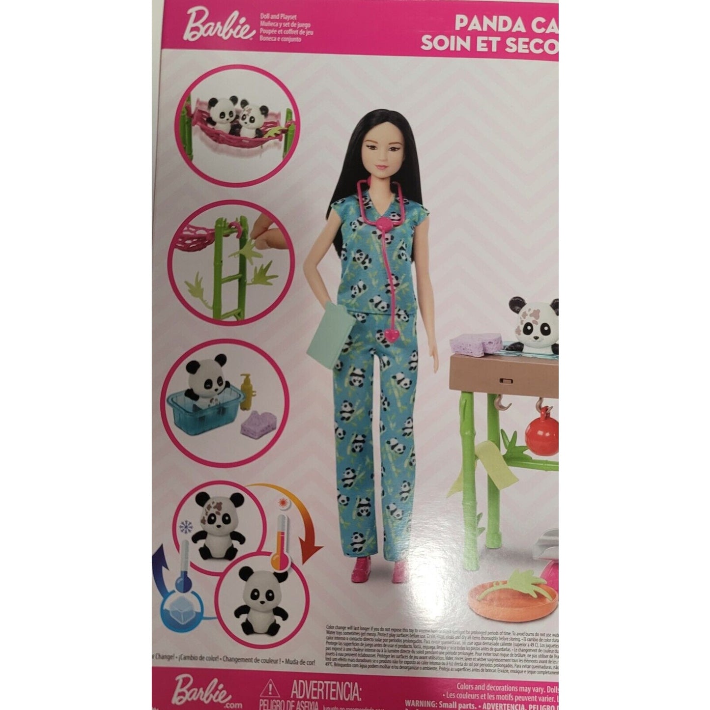 NEW Barbie Panda Care and Rescue Vet Doll Playset 2022 Mattel HKT77