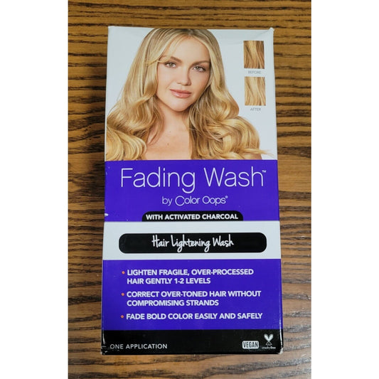 Color Oops Fading Wash Kit with Activated Charcoal Hair Lightening Wash-Vegan