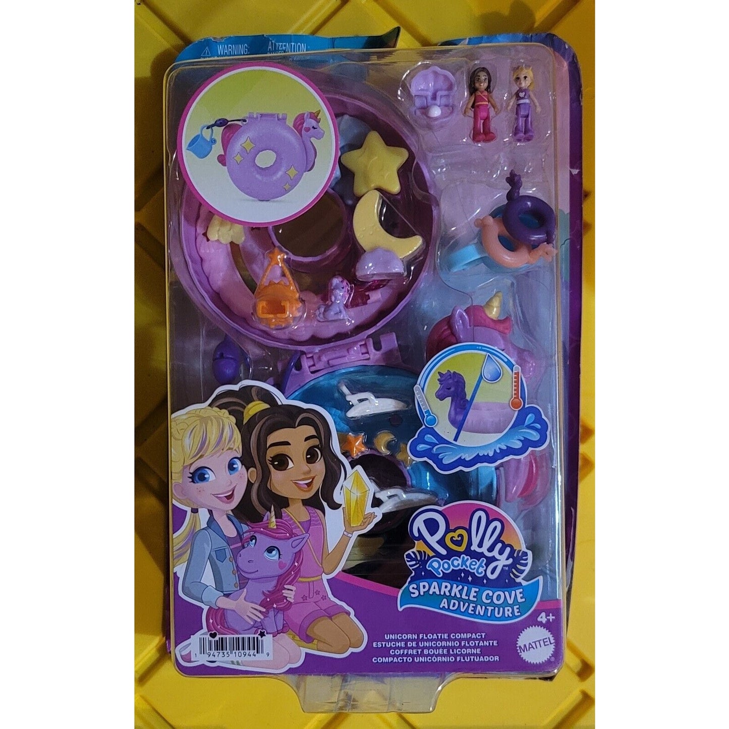 Polly Pocket Micro Doll Sparkle Cove Adventure Unicorn Floatie Damaged Box