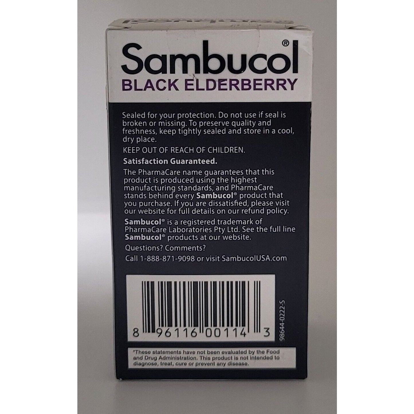 3 Pack SAMBUCOL Black Elderberry Immune Support 3 X 30 Tabs Exp 07/25