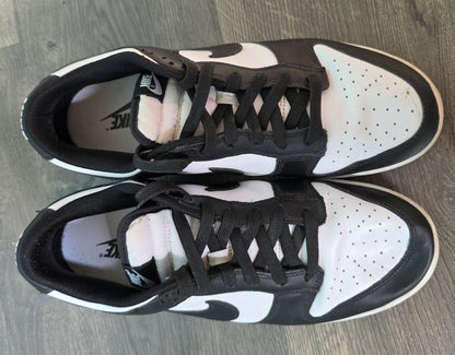 Used - Size 10.5 Nike Dunk Low Retro MEN'S White Black Panda DD1391-100 Sneakers