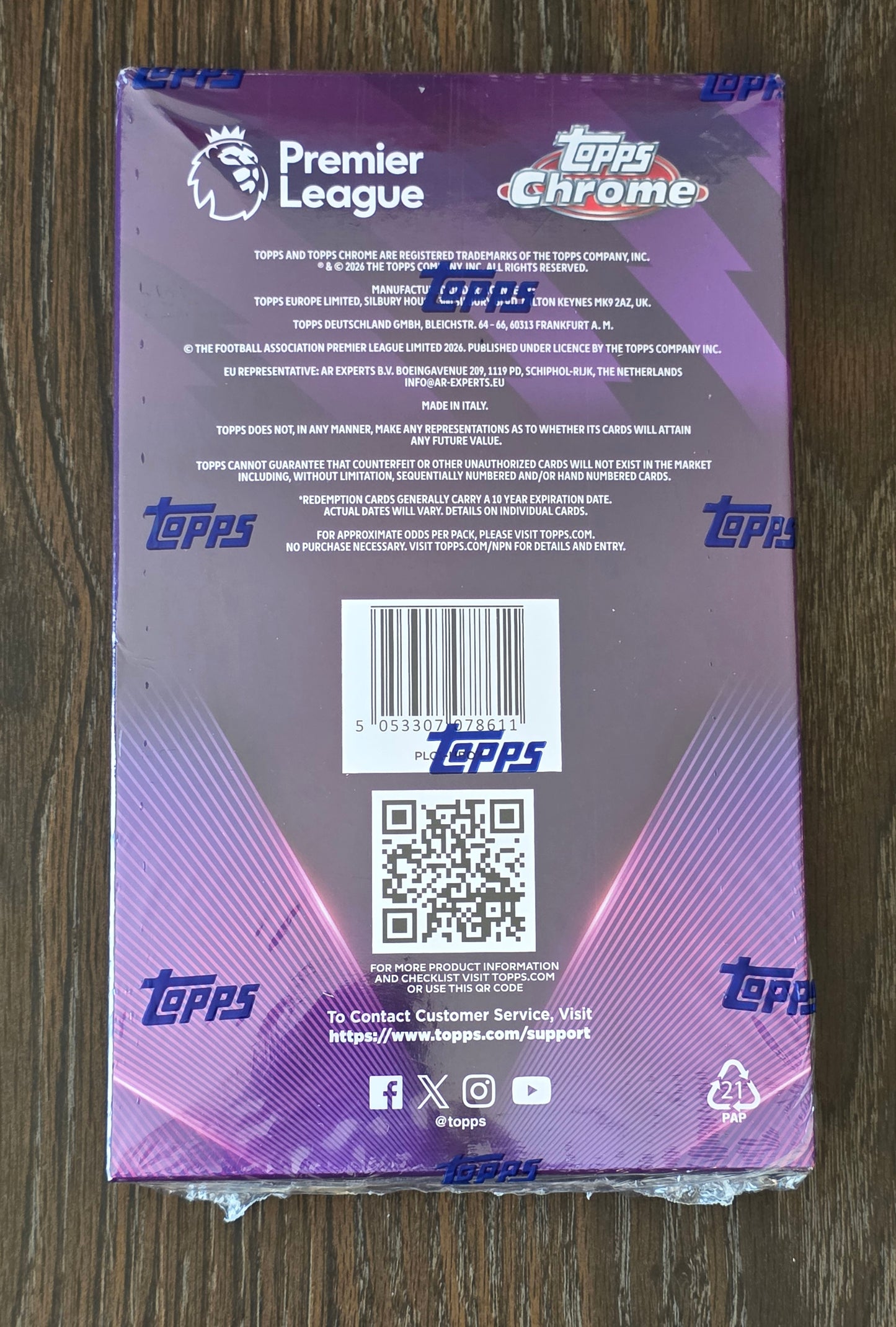 2026 Topps Chrome Premier League - Soccer Hobby Box