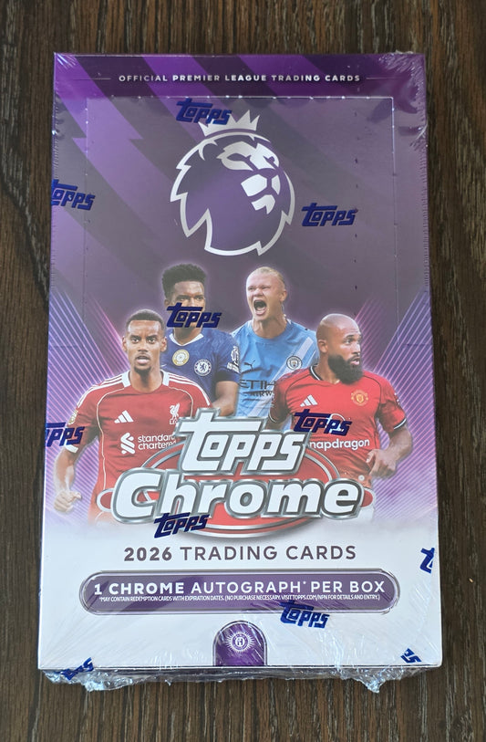 2026 Topps Chrome Premier League - Soccer Hobby Box