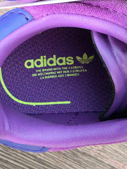 New Size 8K Adidas Gazelle CF EL I Purple and Yellow