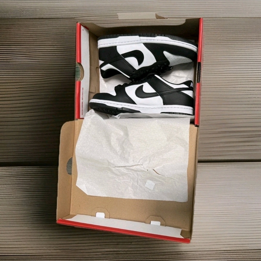 Nike Dunk Low GS Panda Size 5Y CW1590-100 Fashion Shoes