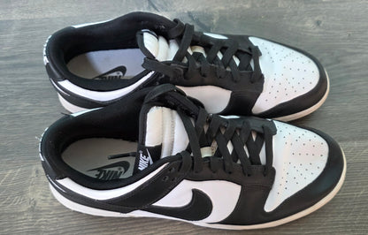 Used - Size 10.5 Nike Dunk Low Retro MEN'S White Black Panda DD1391-100 Sneakers