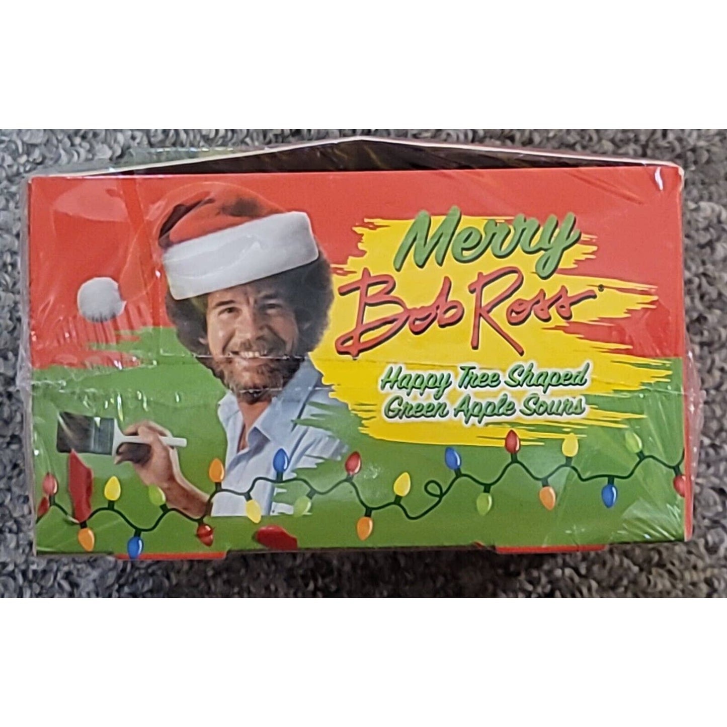Bob Ross Christmas Sweater Sour Apple Candy Tins - Case of 12